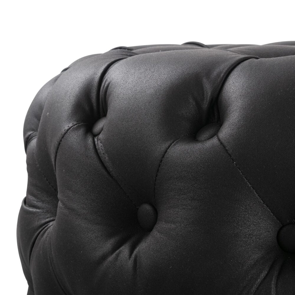 Contemporary Ottoman with Button - Leather-look-Furniture > Living Room > Ottomans & Footstools-Nomica Living