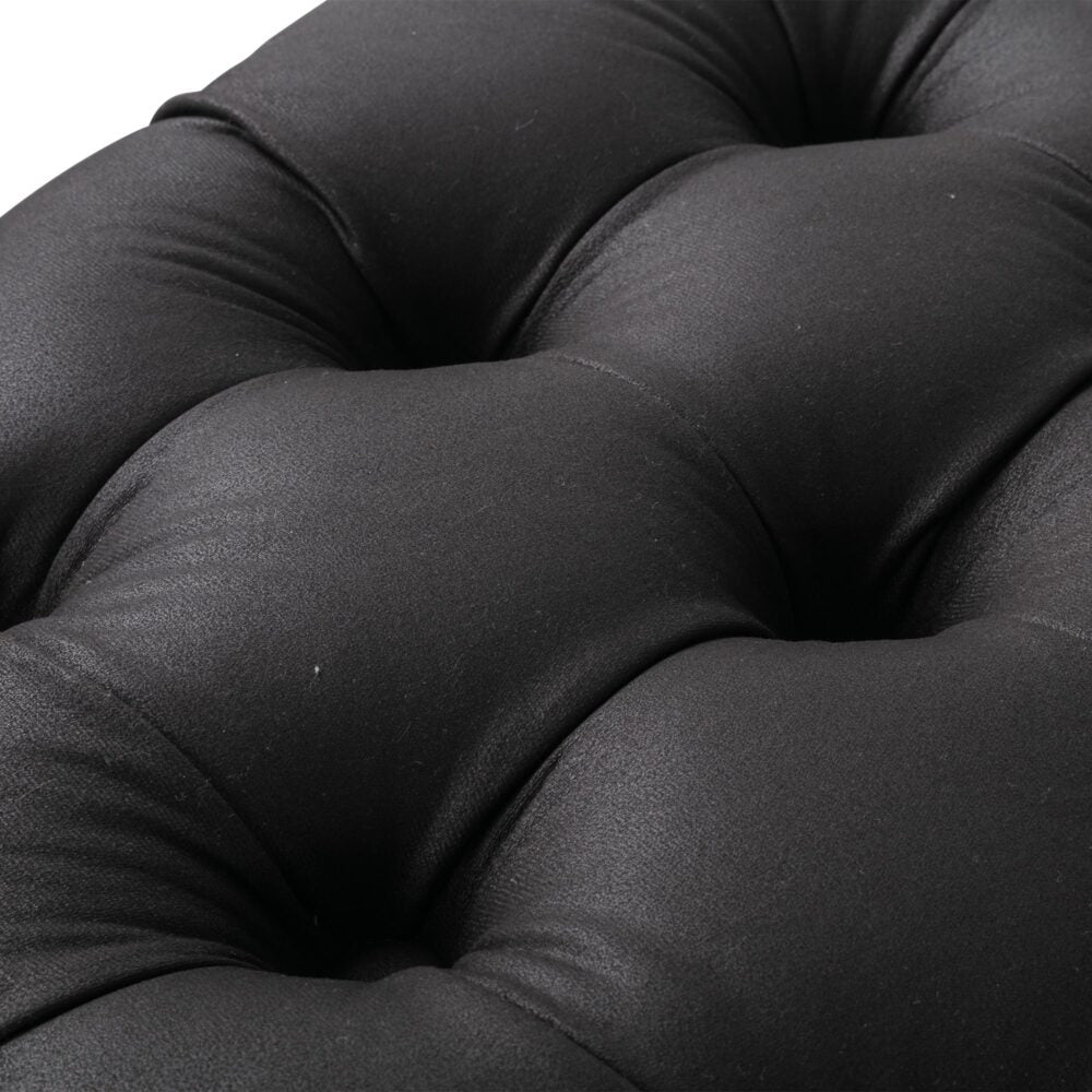 Contemporary Ottoman with Button - Leather-look-Furniture > Living Room > Ottomans & Footstools-Nomica Living