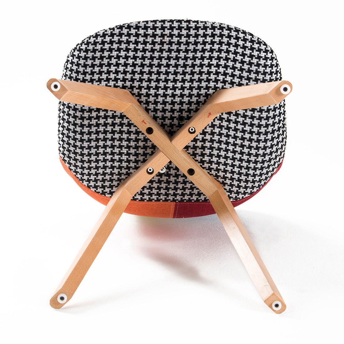 Multi-Colour Retro Dining Cafe Chairs with Padded Seat (Set of 2)