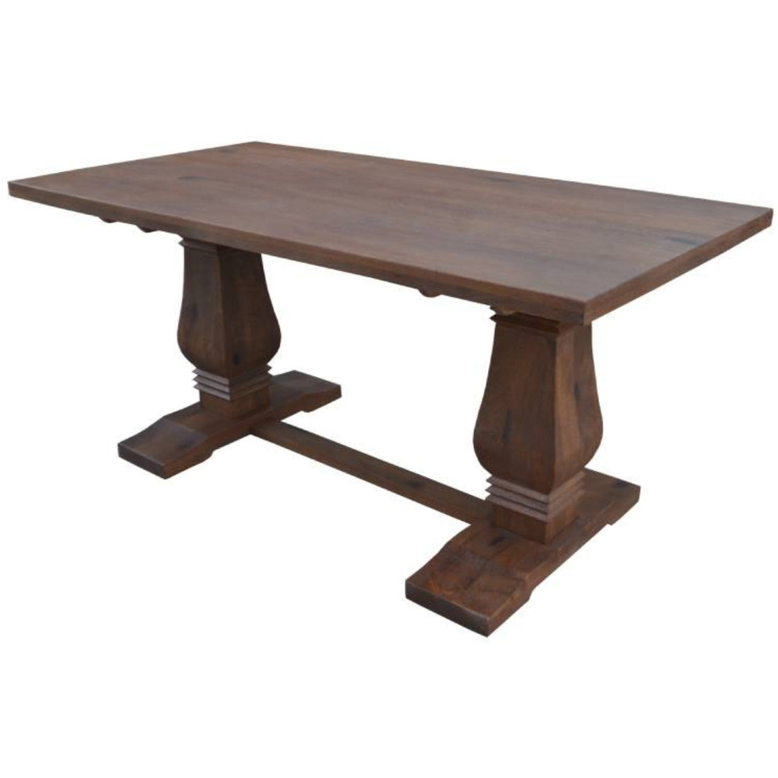 French Provincial Pedestal Dining Table - 200cm Solid Timber Classic Elegant Furniture