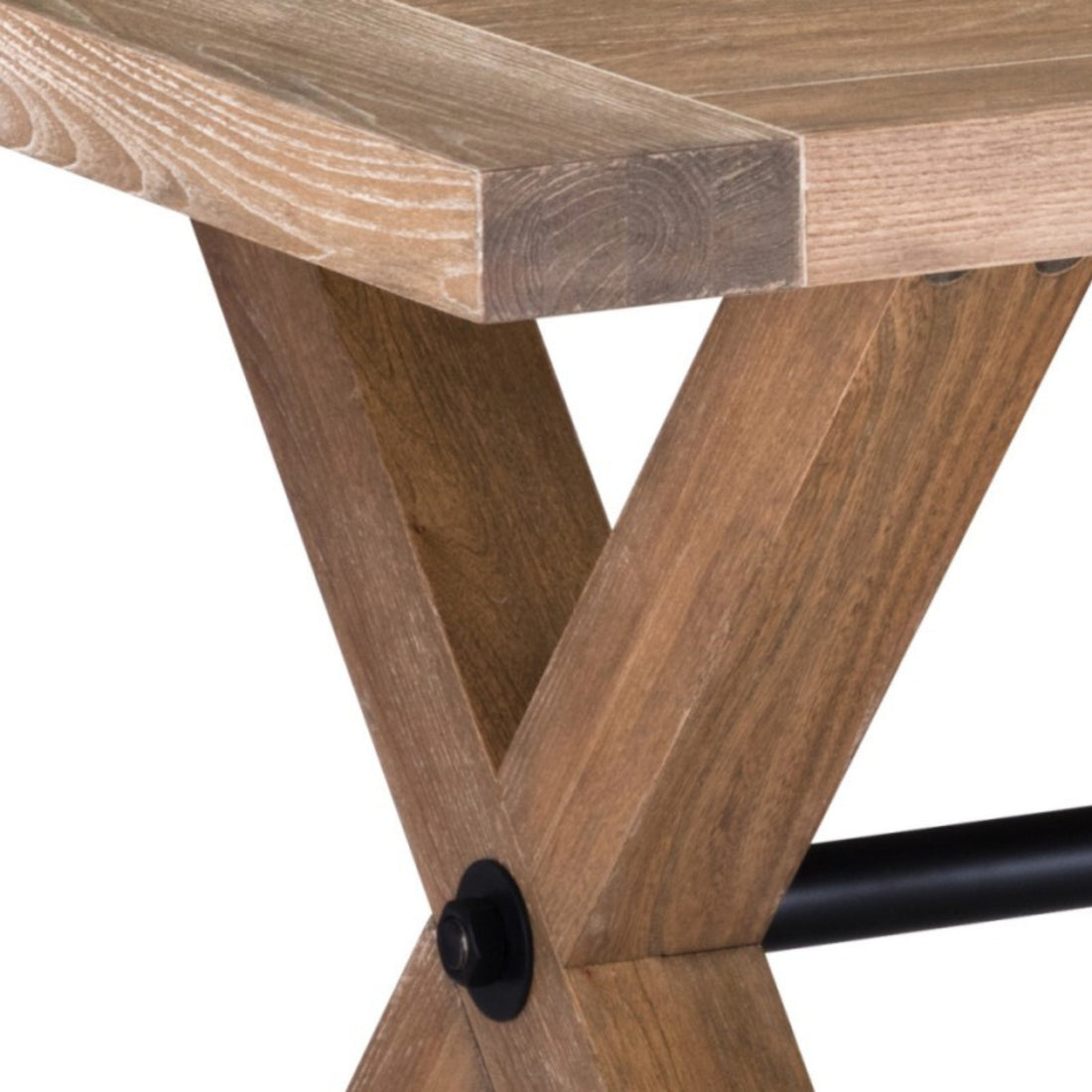 7-Piece Dining Set with 190cm Timber Wood Table and 6 X-Back Chairs