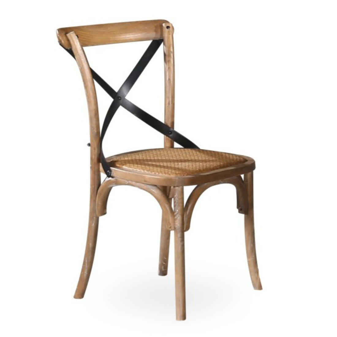 7-Piece Dining Set with 190cm Timber Wood Table and 6 X-Back Chairs