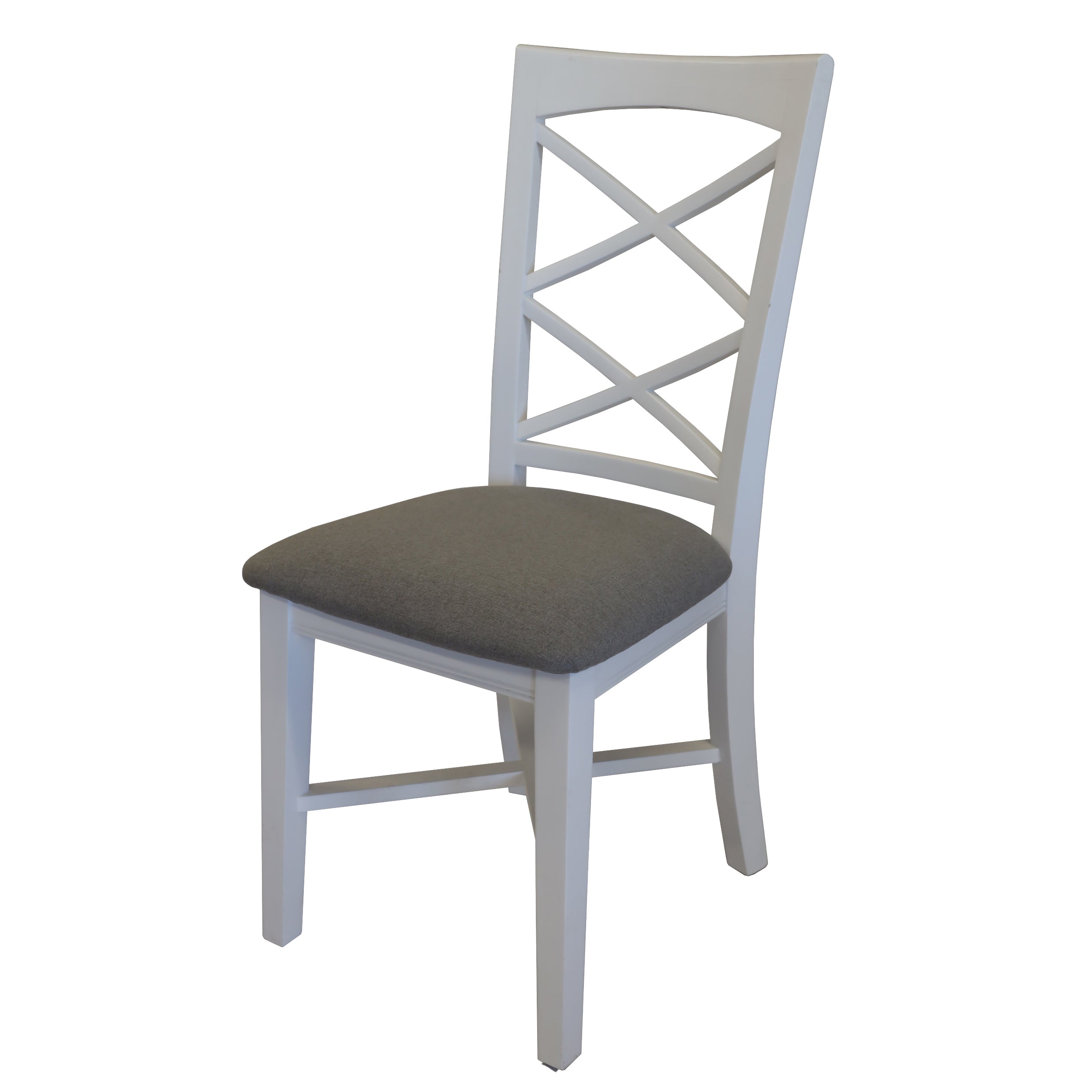 White Acacia Timber Dining Chairs (Set of 4)