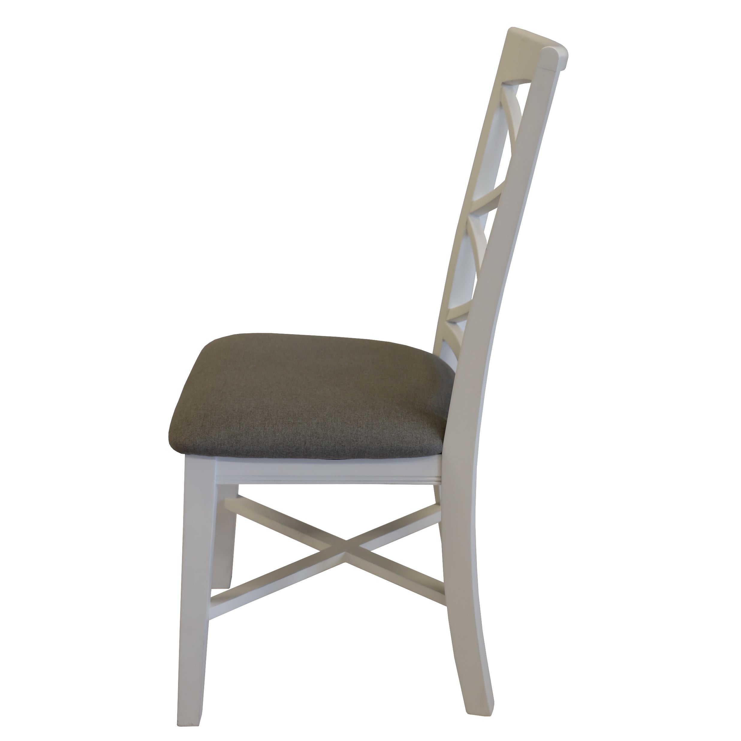 White Acacia Timber Dining Chairs (Set of 4)