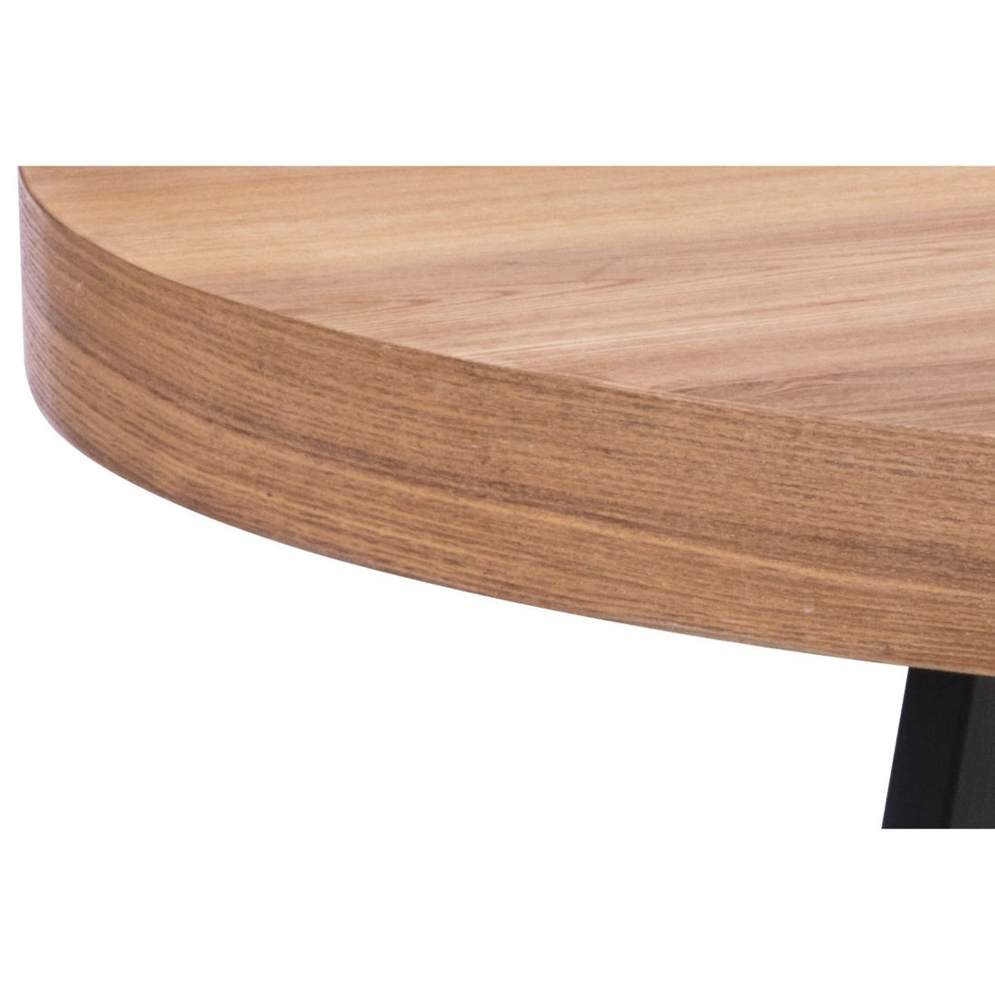 5-Piece Round Dining Table Set with 4 Cross Back Chairs in Elm Timber