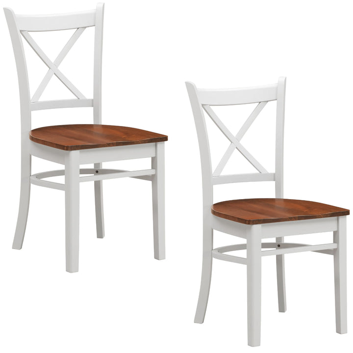 White Oak Crossback Dining Chairs (Set of 2)