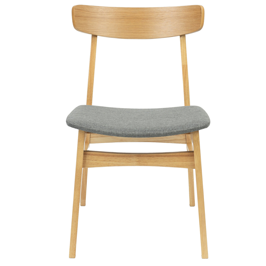 5-Piece Scandinavian Dining Set with 100cm Round Table and 4 Fabric Seat Chairs