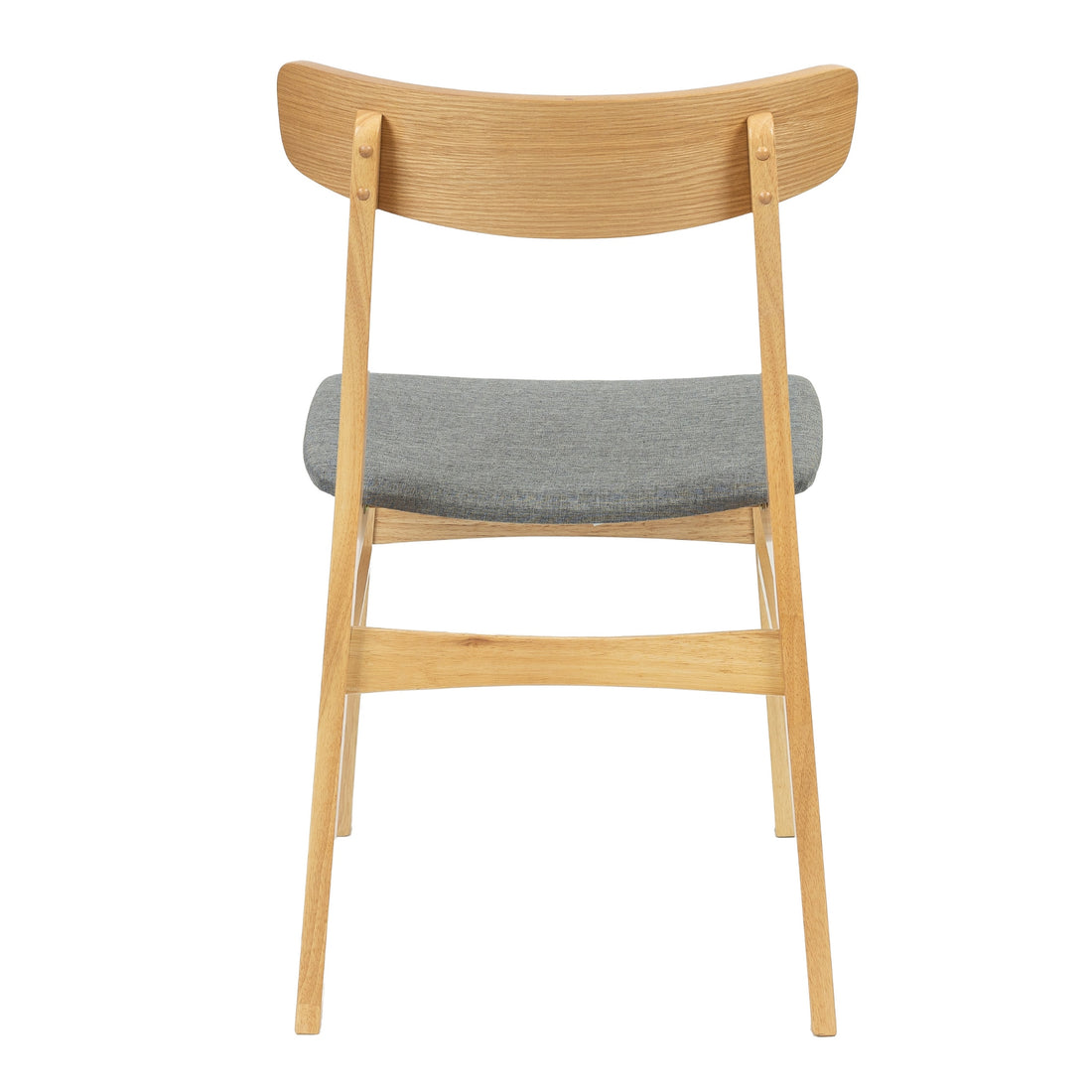 5-Piece Scandinavian Dining Set with 100cm Round Table and 4 Fabric Seat Chairs