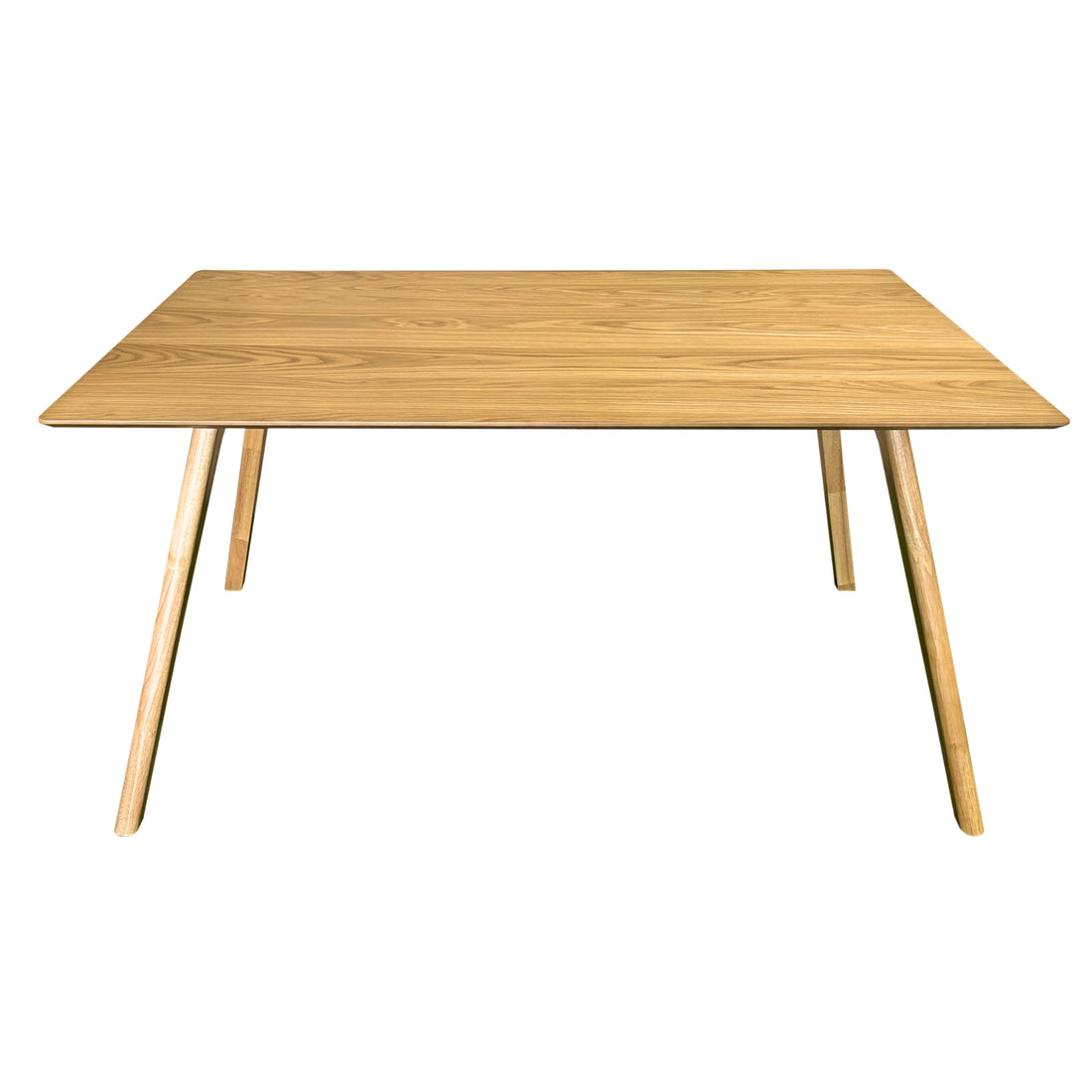 7-Piece Scandinavian Dining Set with 150cm Table and 6 Fabric Seat Chairs