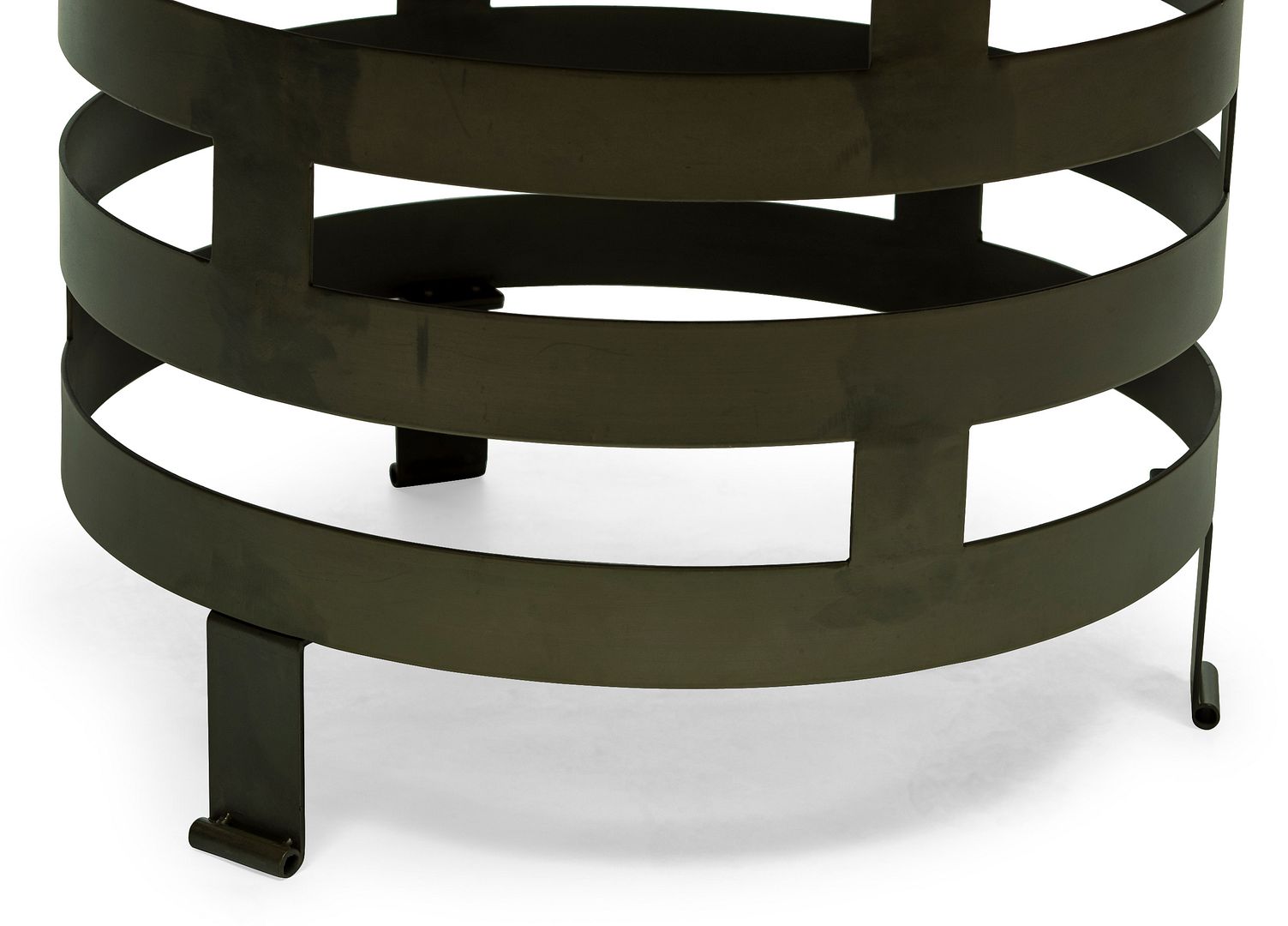 Retro Spiral Round Coffee Table with Wood Top-Furniture > Living Room > Coffee Tables-Nomica Living