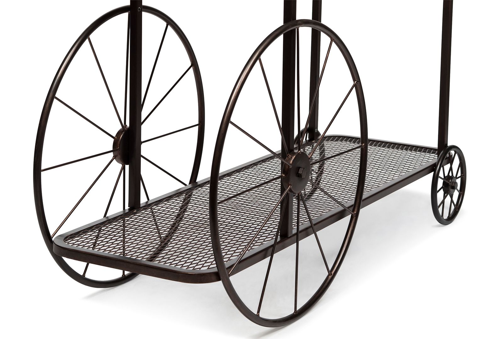 Industrial Railway Sleeper Wood Console Table with Iron Frame-Furniture > Living Room > Side Tables-Nomica Living