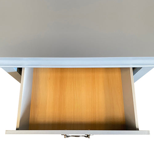 4-Piece King Size Bedroom Suite with Grey Solid Wood Bed, Bedside Table & Tallboy