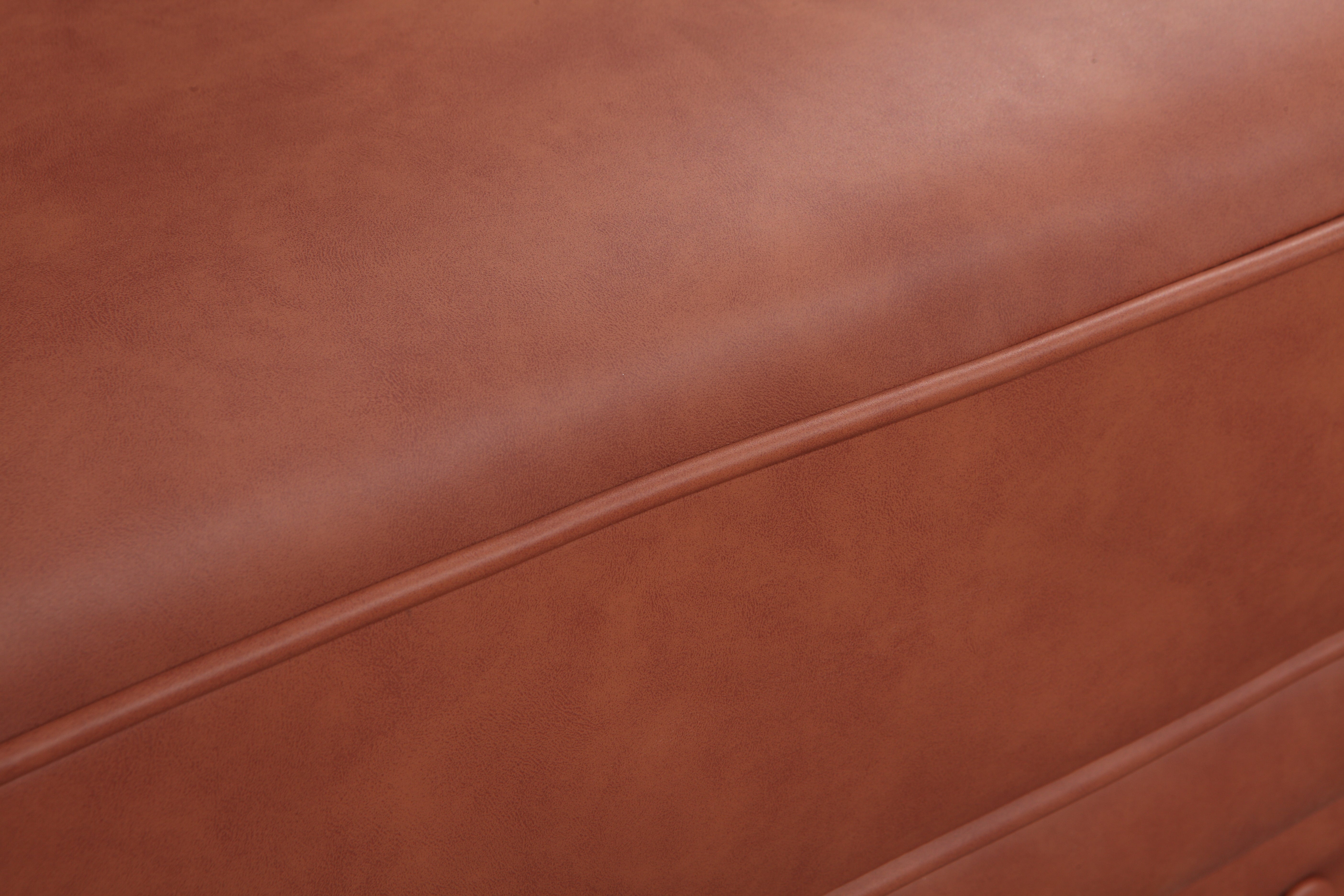 Madeline Single Seater Faux Leather Sofa - Brown-Furniture > Sofas > Sofas & Sofa Beds-Nomica Living