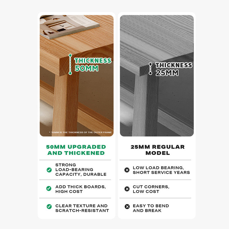 Premium Solid Wood Square Dining Table - 180cm Rustic Kitchen Centerpiece