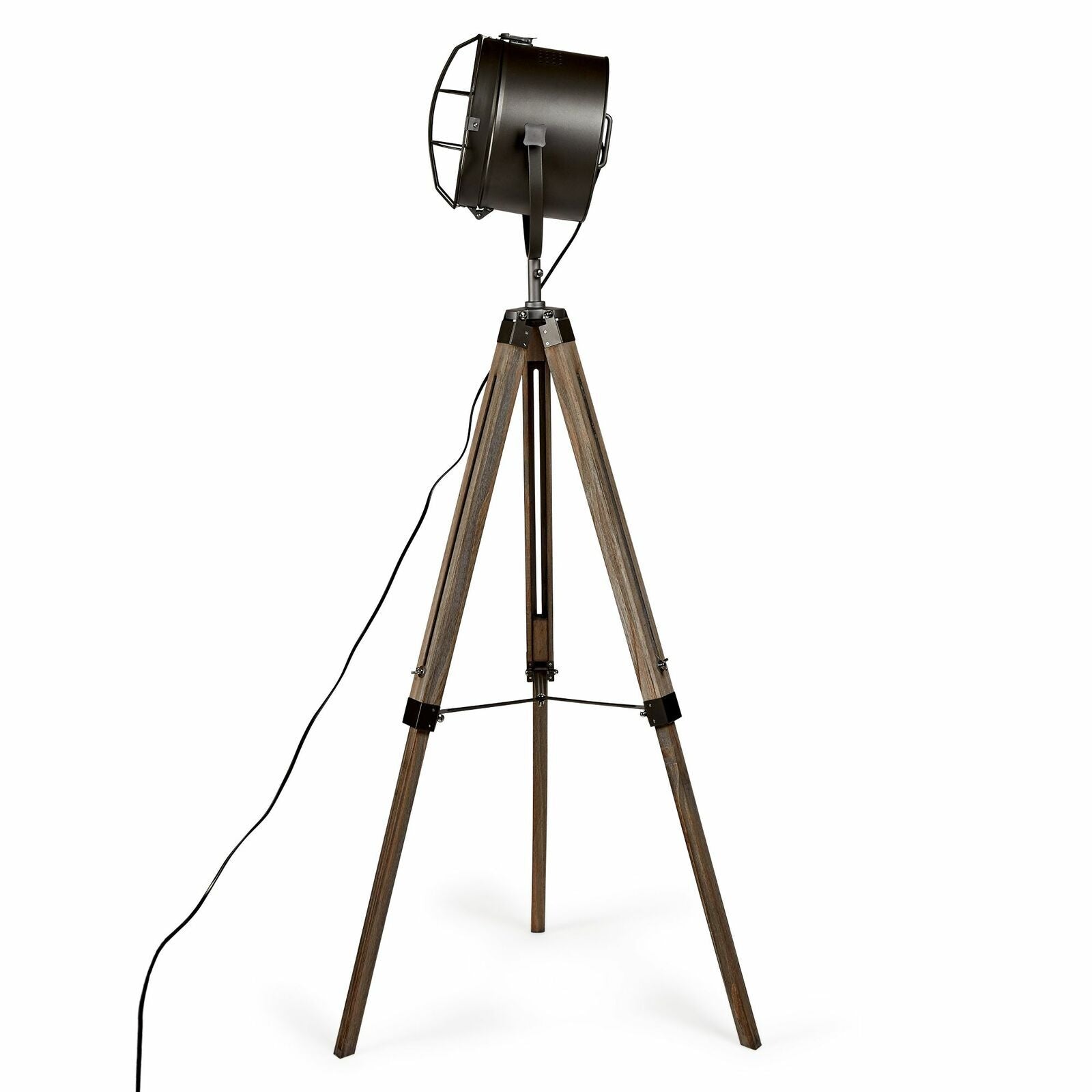 153cm Nautical Tripod Floor Lamp w Matte Grey Lamp Head Searchlight Spot Light-Home & Garden > Lighting > Floor Lamps-Nomica Living