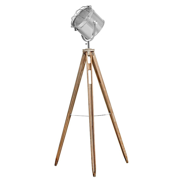 Nautical Tripod Floor Lamp Search Light Modern Chrome Head with Mesh-Home & Garden > Lighting > Floor Lamps-Nomica Living