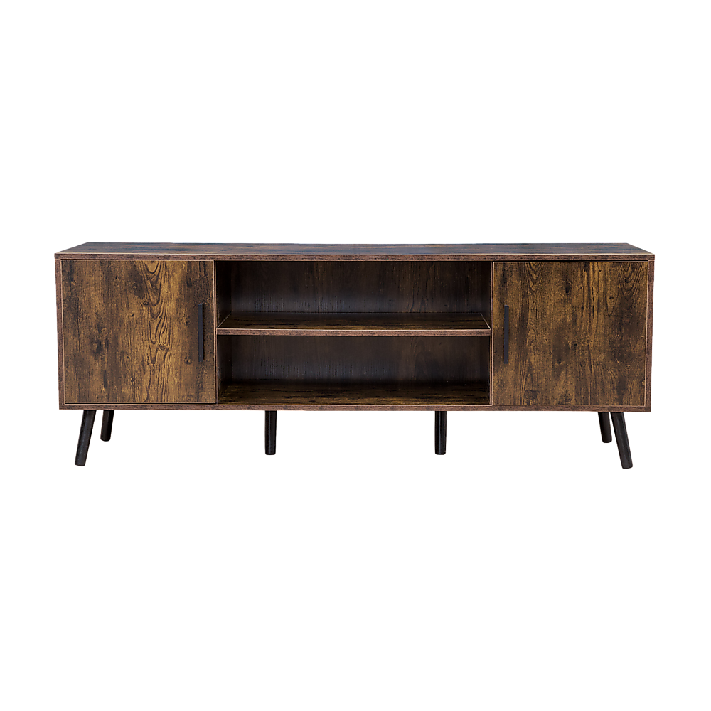 Mid-Century Modern TV Stand with Storage - Walnut Finish-Furniture > Living Room > TV Units-Nomica Living