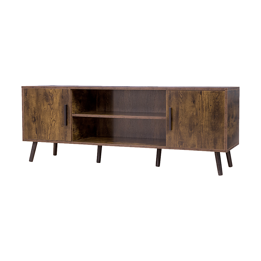 Mid-Century Modern TV Stand with Storage - Walnut Finish-Furniture > Living Room > TV Units-Nomica Living