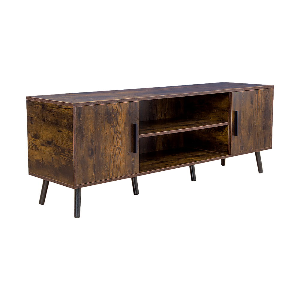 Mid-Century Modern TV Stand with Storage - Walnut Finish-Furniture > Living Room > TV Units-Nomica Living