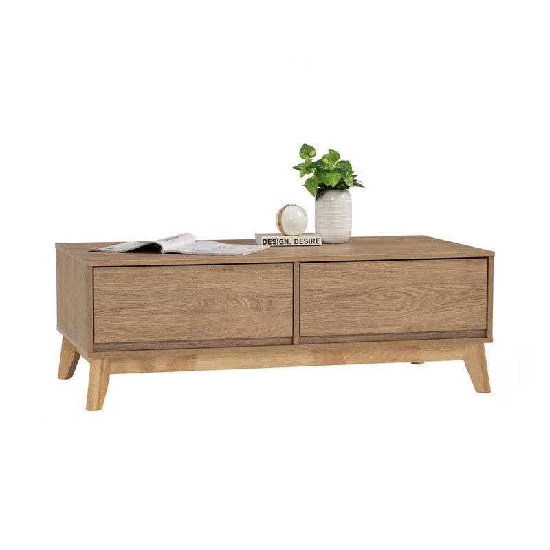 Hirado Coffee Table with Storage Drawers - Natural Finish-Furniture > Living Room > Coffee Tables-Nomica Living