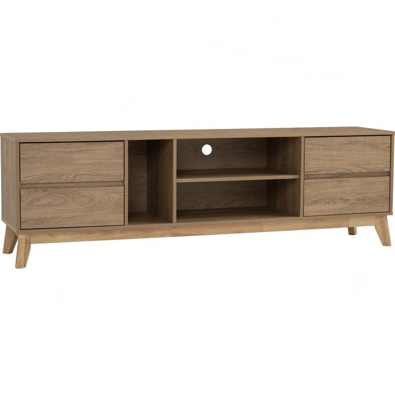 Hirado Entertainment TV Unit with Storage - Natural Wood Finish-Furniture > Living Room > TV Units-Nomica Living
