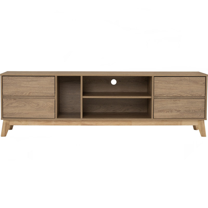 Hirado Entertainment TV Unit with Storage - Natural Wood Finish-Furniture > Living Room > TV Units-Nomica Living
