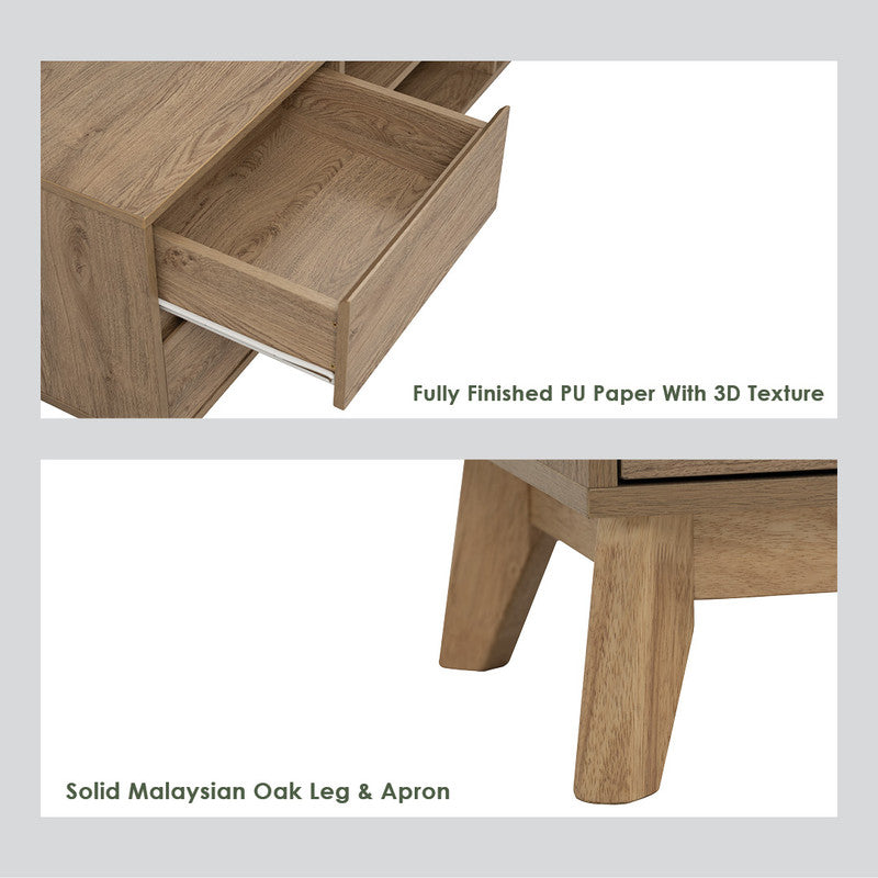 Hirado Entertainment TV Unit with Storage - Natural Wood Finish-Furniture > Living Room > TV Units-Nomica Living