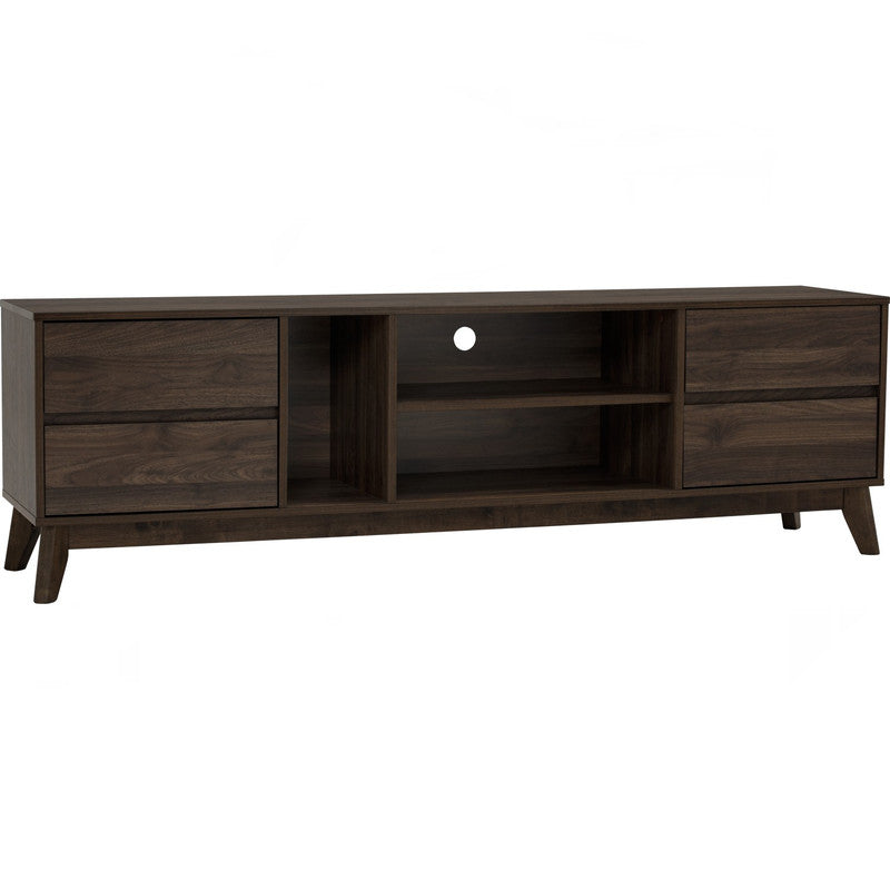 Hirado Entertainment TV Unit with Storage - Cocoa Finish-Furniture > Living Room > TV Units-Nomica Living