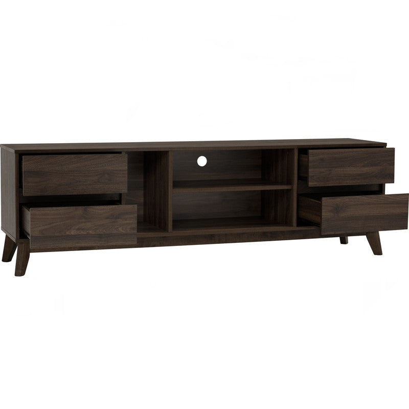 Hirado Entertainment TV Unit with Storage - Cocoa Finish-Furniture > Living Room > TV Units-Nomica Living