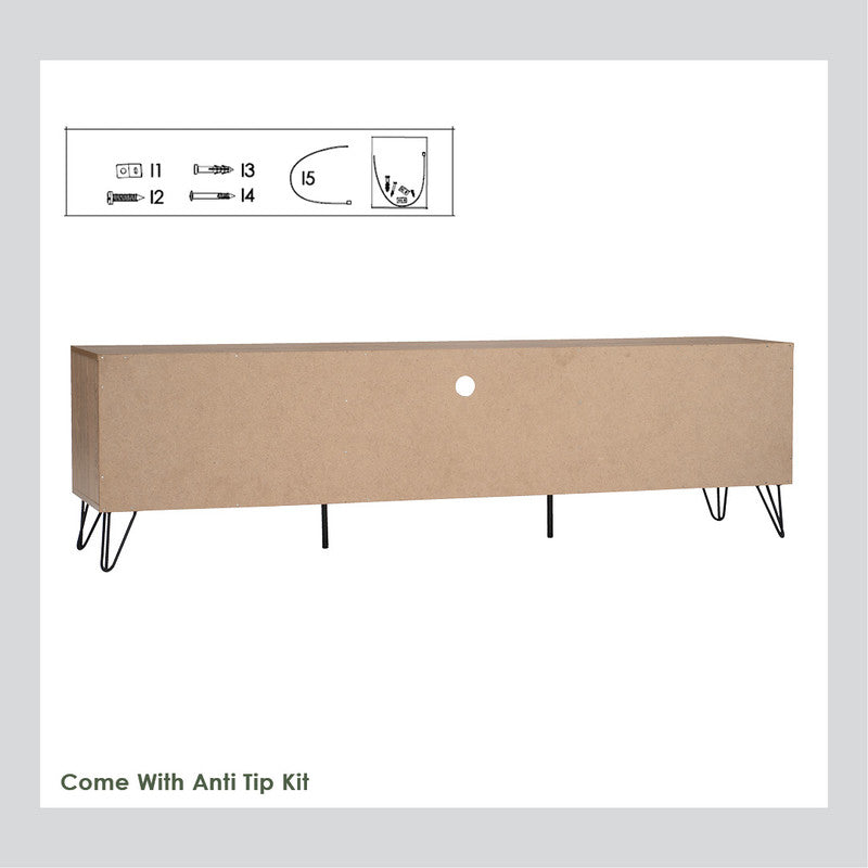 Hirado Entertainment TV Unit with Storage - Cocoa Finish-Furniture > Living Room > TV Units-Nomica Living