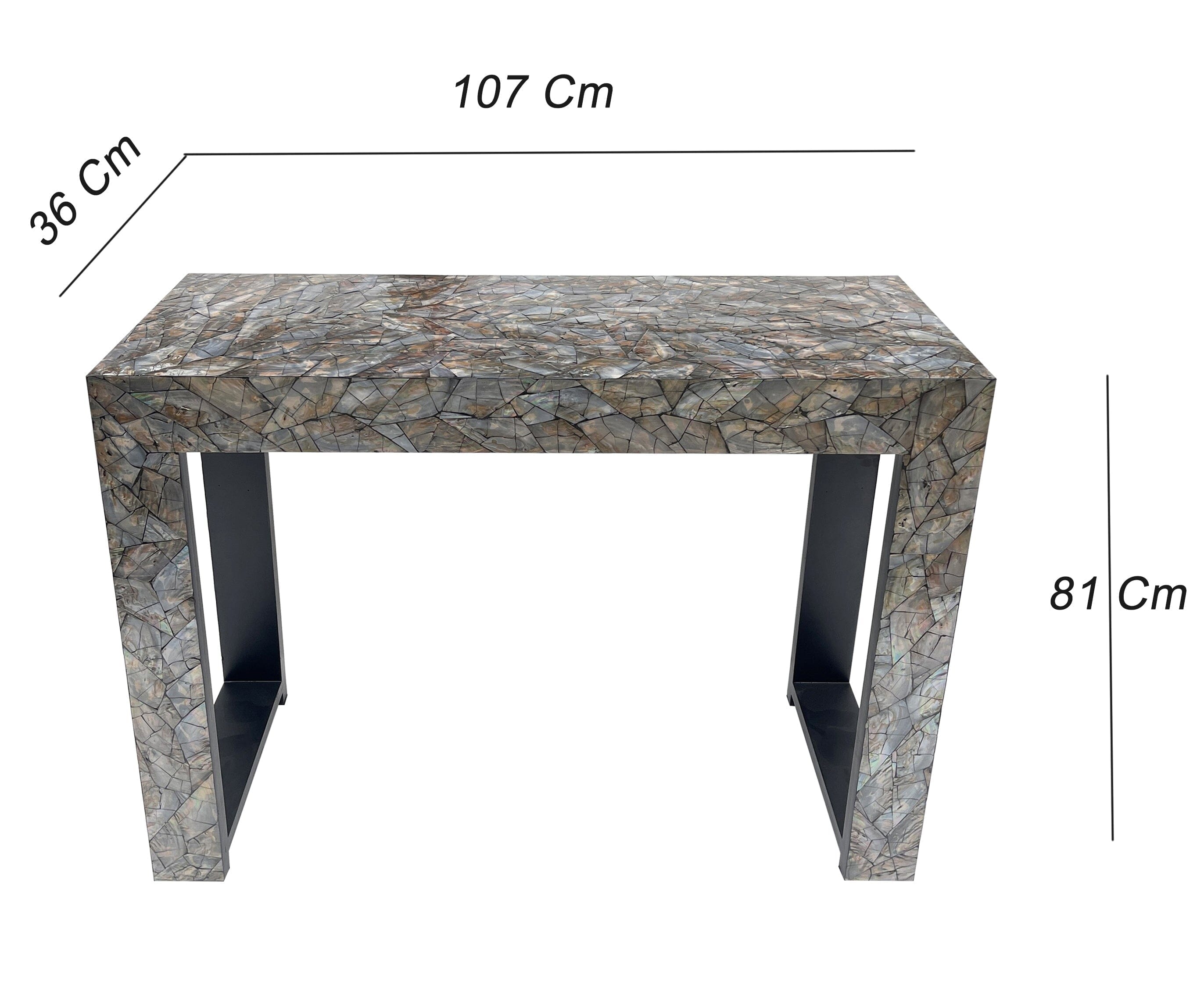 Hand Made Mother of Pearl Luxury Console Table-Furniture > Living Room > Side Tables-Nomica Living