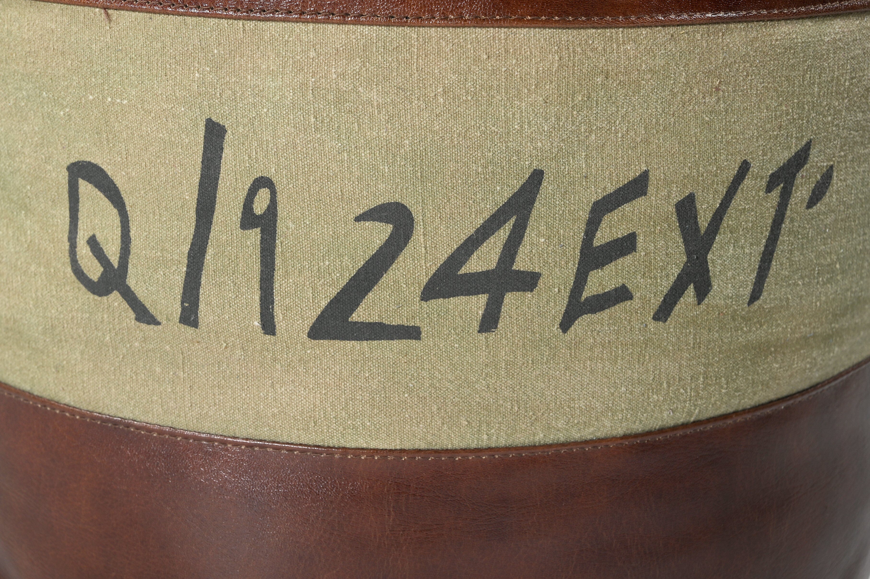 Artisan Round Leather Ottoman - Hand-Crafted Circular Seating-Furniture > Living Room > Ottomans & Footstools-Nomica Living