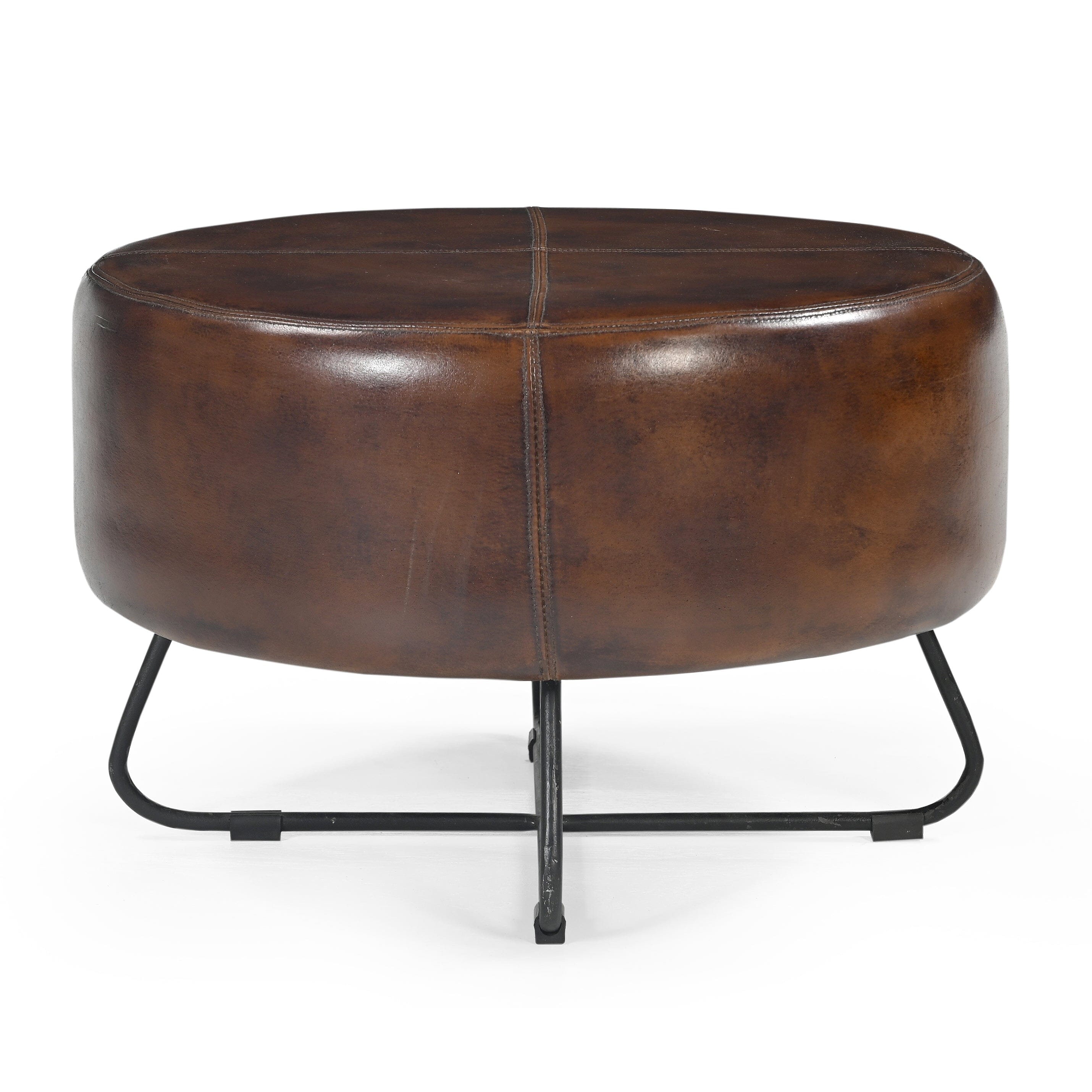 Leather Coffee Table Ottoman - Multifunctional Living Room Furniture-Furniture > Living Room > Ottomans & Footstools-Nomica Living