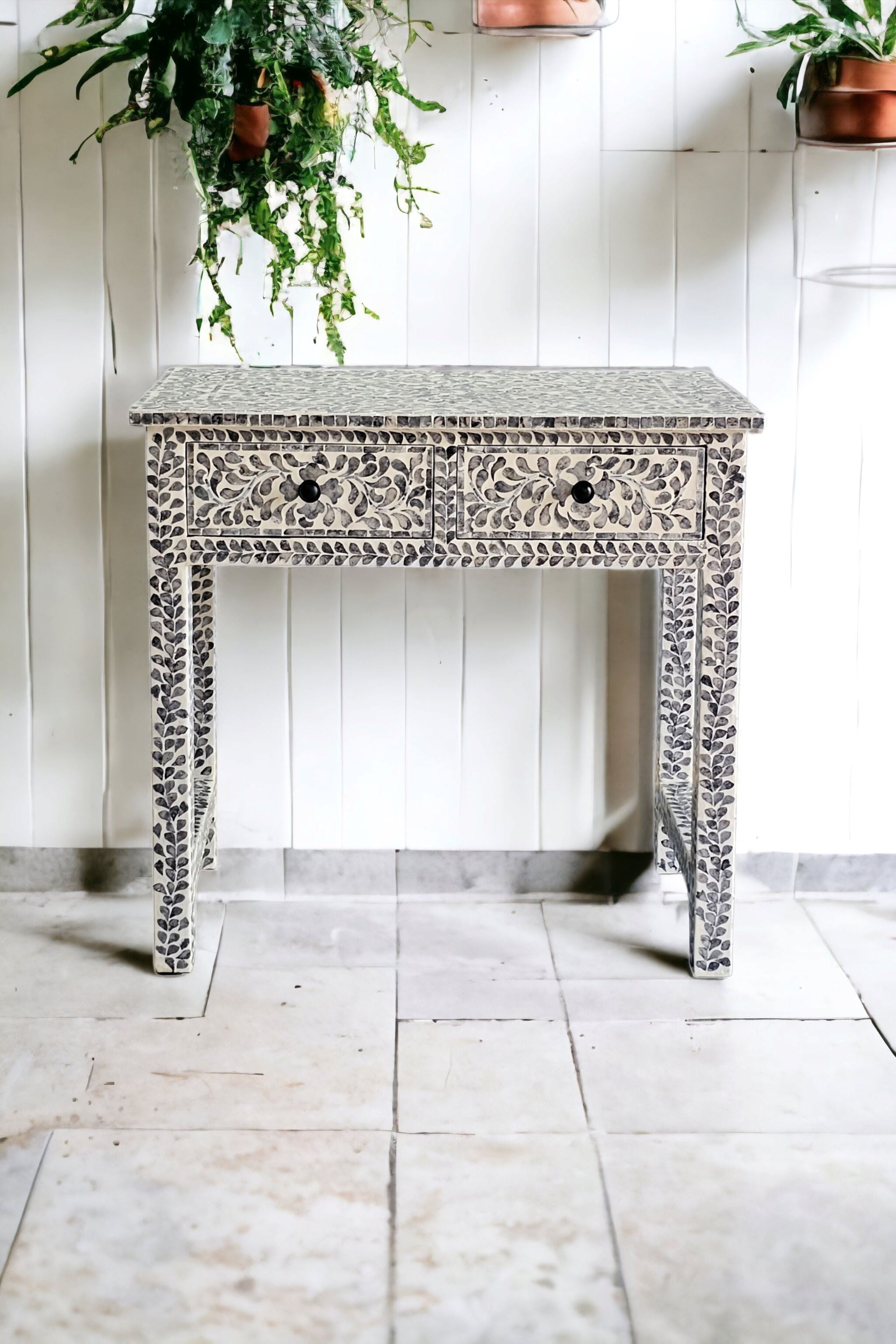 Pearl Essence Mother of Pearl Console Table-Furniture > Living Room > Side Tables-Nomica Living